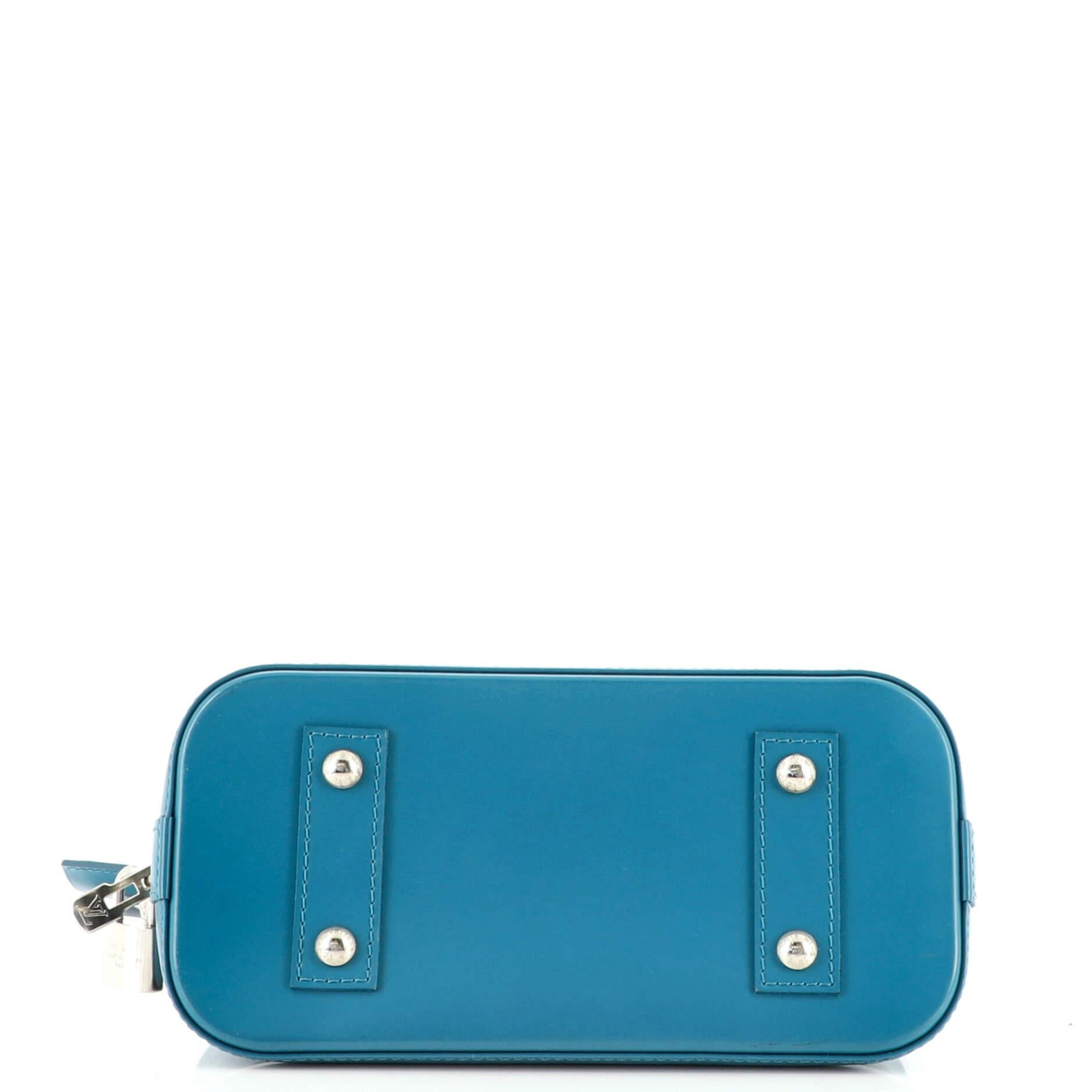 Blue Louis Vuitton Alma Handbag Epi Leather BB