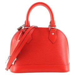Louis Vuitton - Authenticated Alma Bb Handbag - Leather Red Plain for Women, Very Good Condition