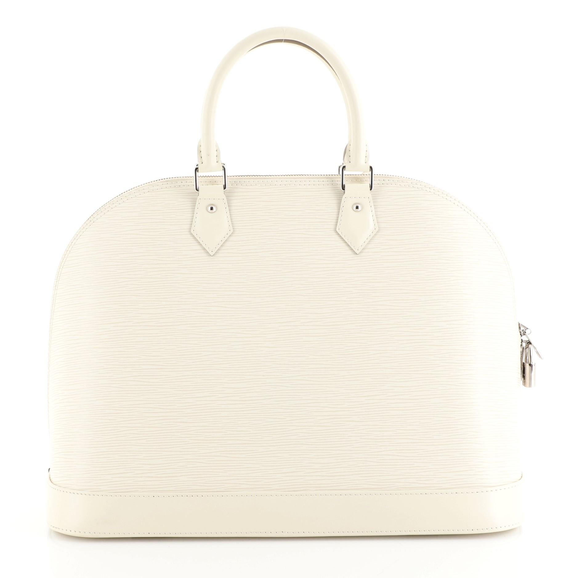Louis Vuitton Alma Handbag Epi Leather MM In Good Condition In NY, NY