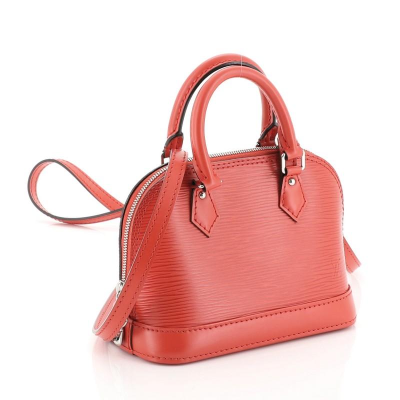 Orange  Louis Vuitton Alma Handbag Epi Leather Nano