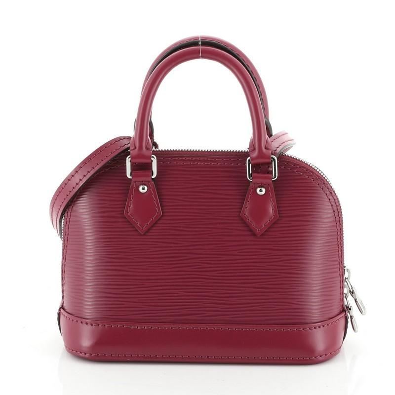 Brown Louis Vuitton Alma Handbag Epi Leather Nano