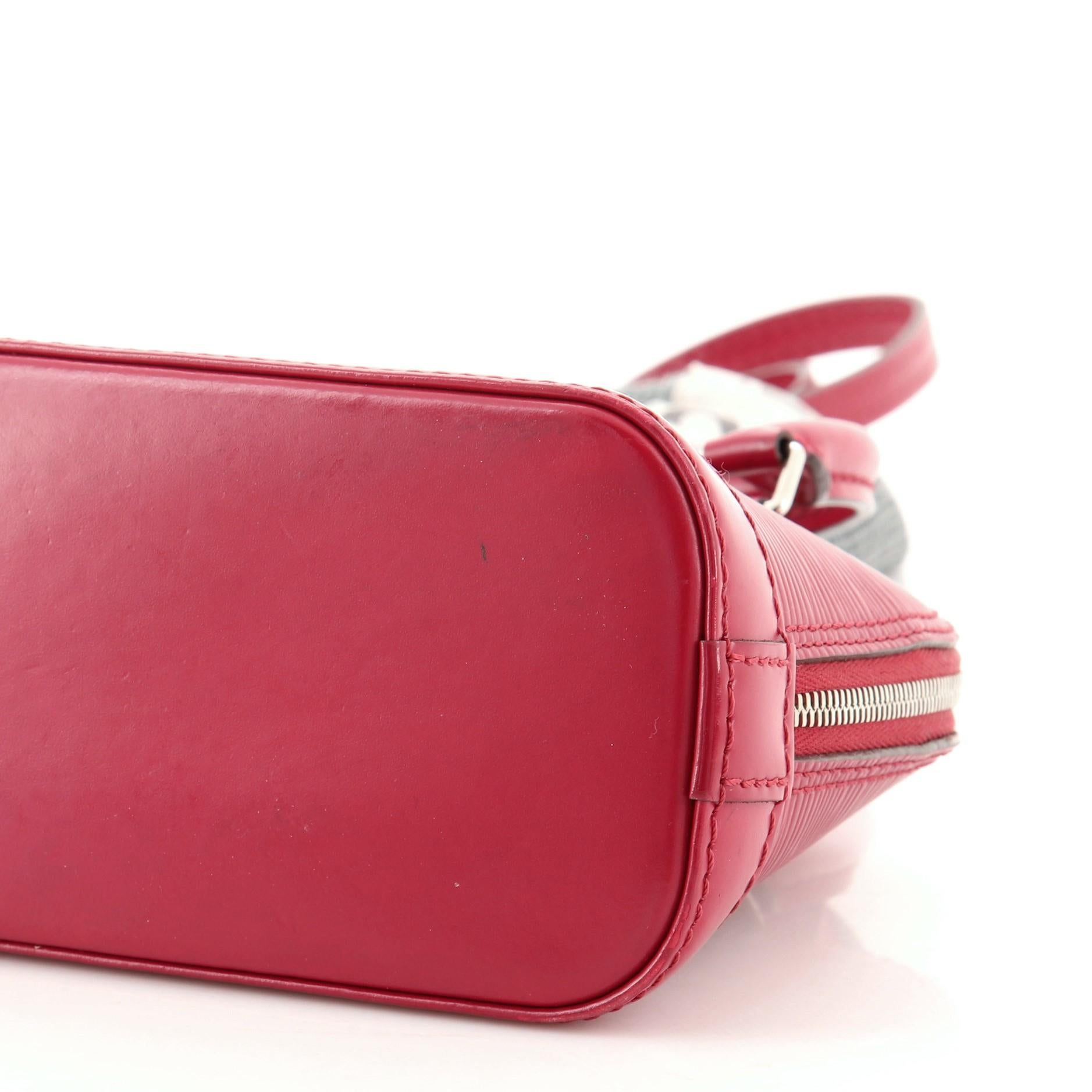 Red Louis Vuitton Alma Handbag Epi Leather Nano