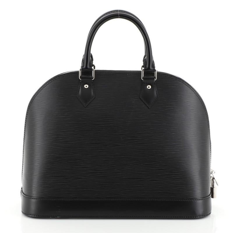 Black Louis Vuitton Alma Handbag Epi Leather PM 