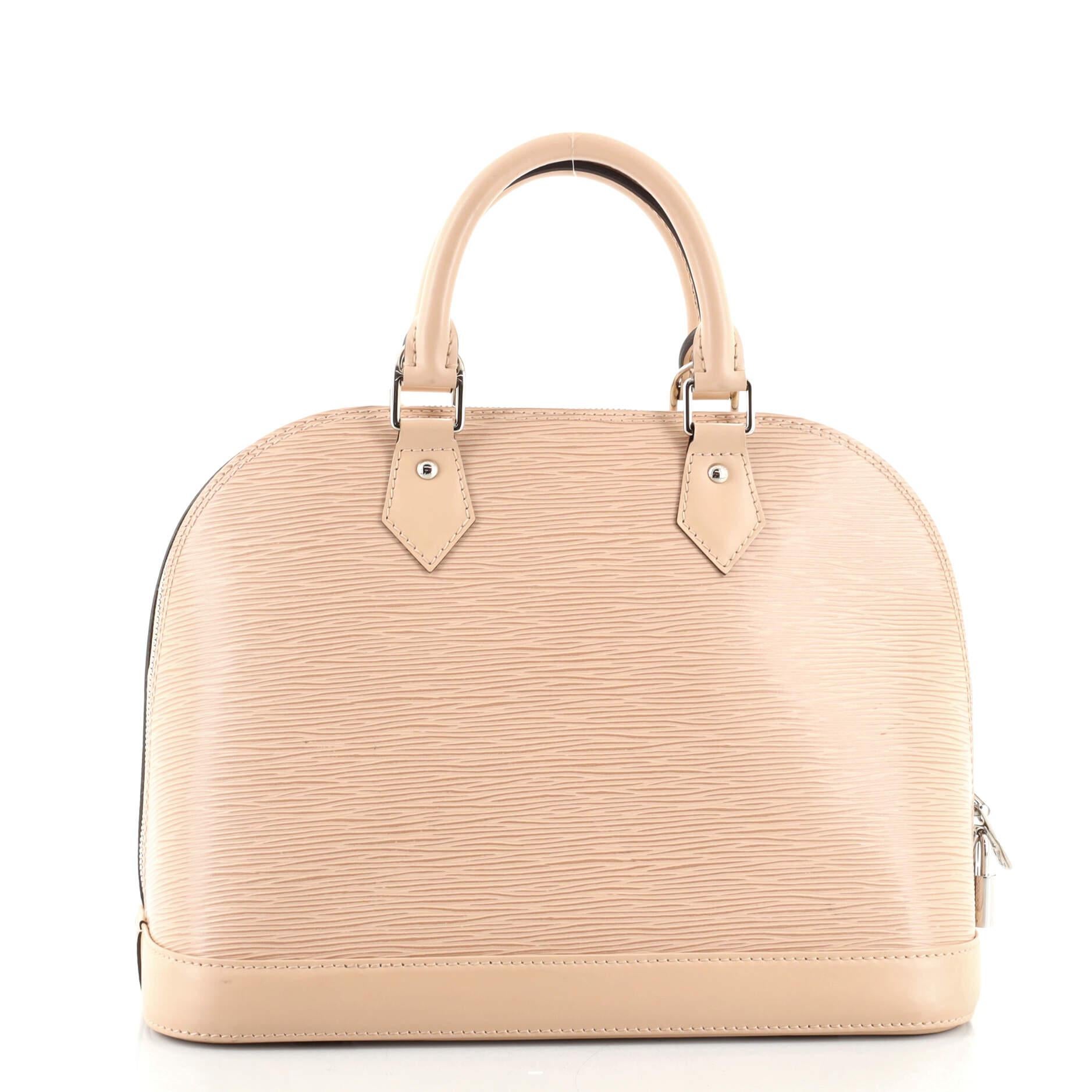 Beige Louis Vuitton Alma Handbag Epi Leather PM