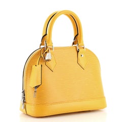 Sac à main Louis Vuitton Alma en cuir épi avec sangle en jacquard avec logo BB
