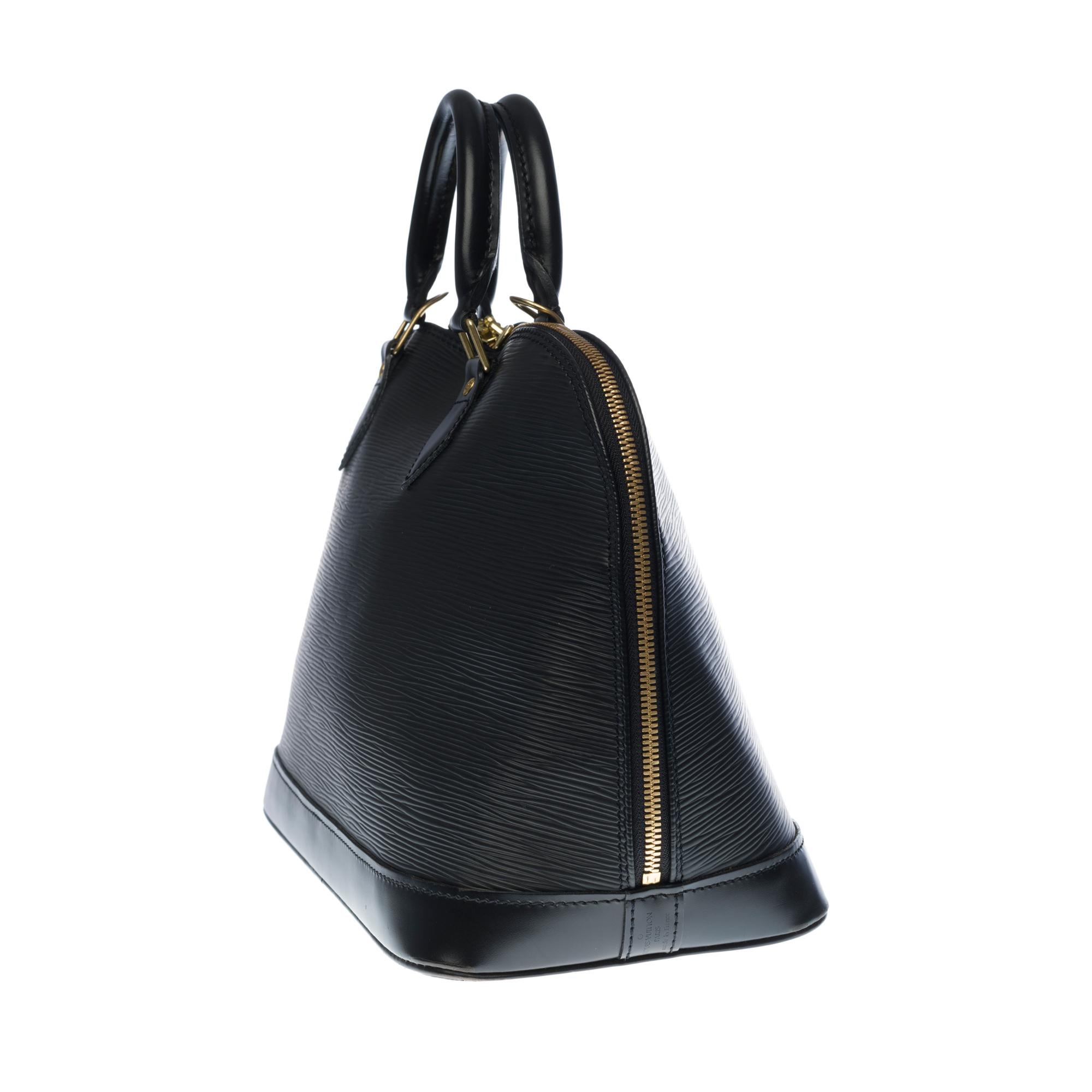 Black Louis Vuitton Alma handbag in black epi leather, GHW