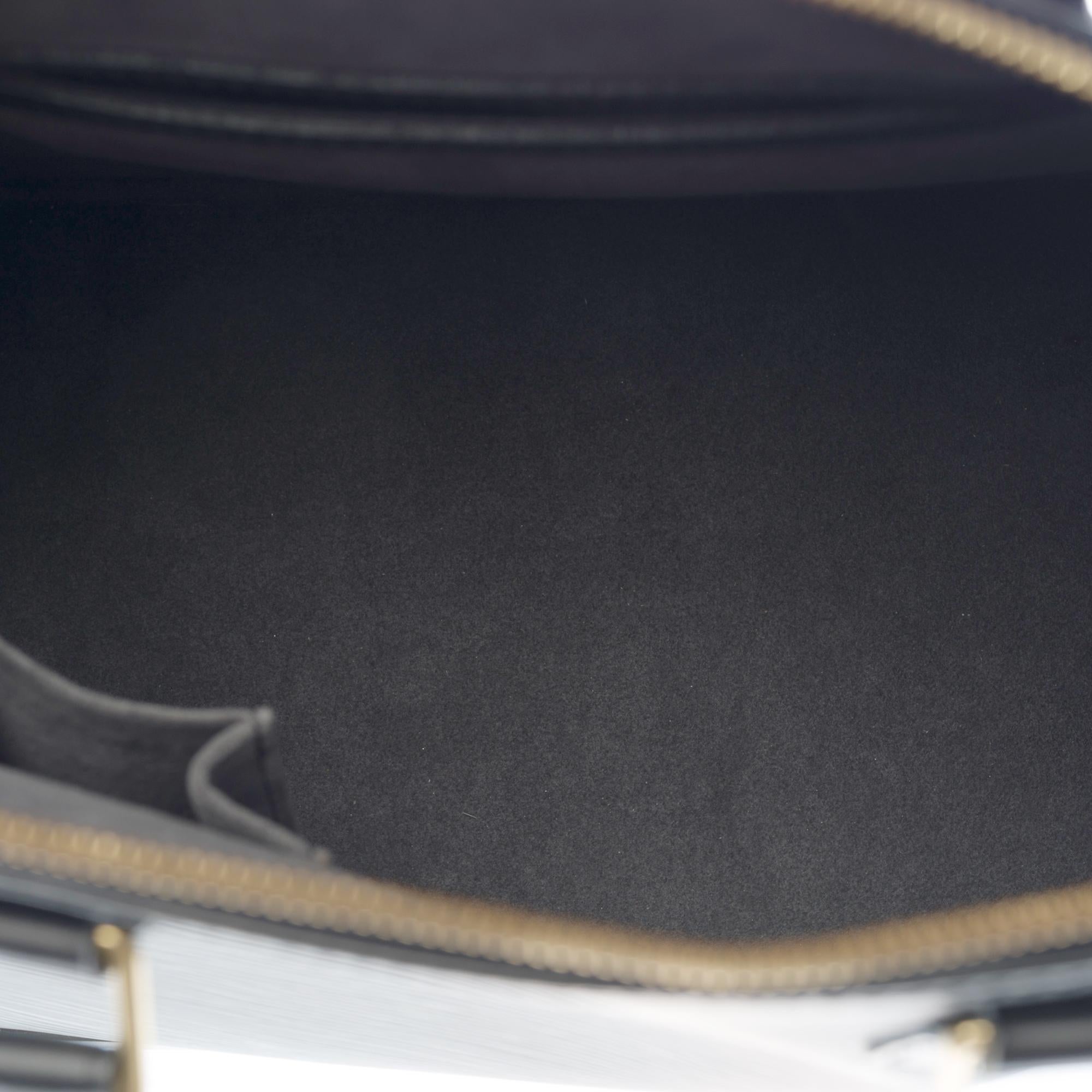Louis Vuitton Alma handbag in black epi leather, GHW 2