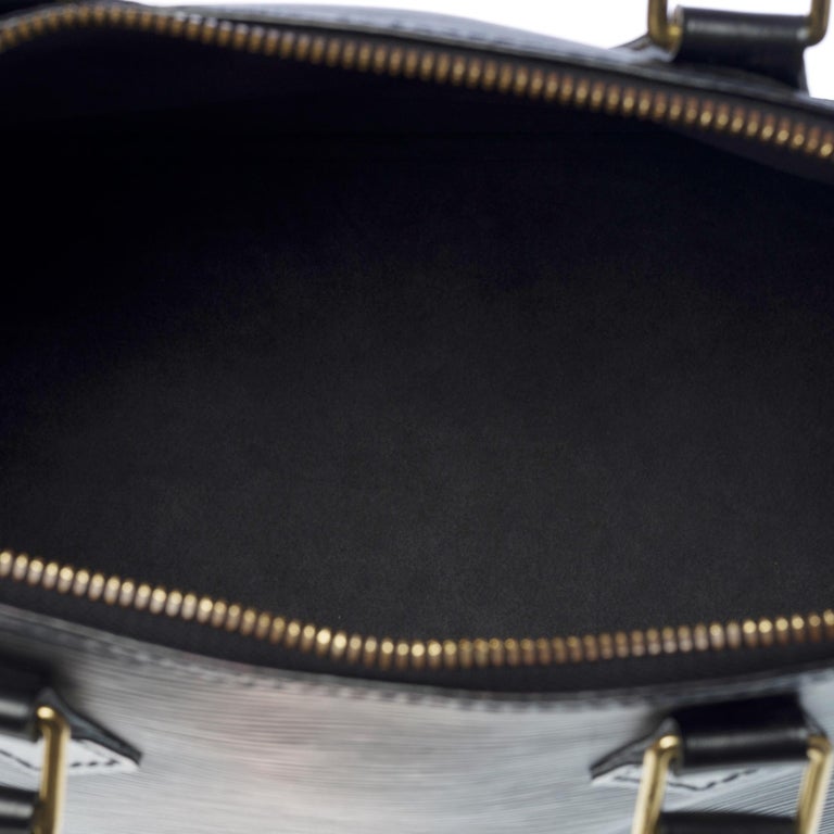 Louis Vuitton Alma Handbag in Black Épi Leather with Gold Hardware