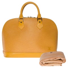 Louis Vuitton Alma handbag in Yellow epi leather with gold hardware
