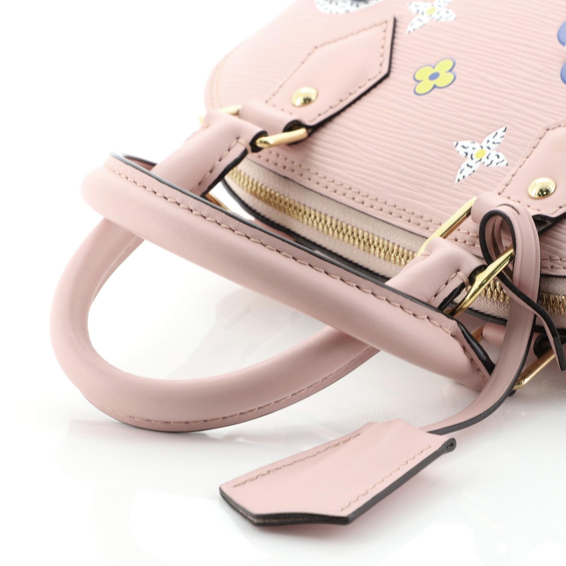 Beige Louis Vuitton Alma Handbag Limited Edition Floral Patchwork Epi Leather BB