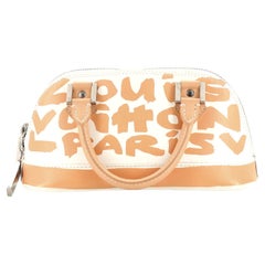 Louis Vuitton Vintage Pink Graffiti Alma Shoulder Bag MM Beige/White  Leather