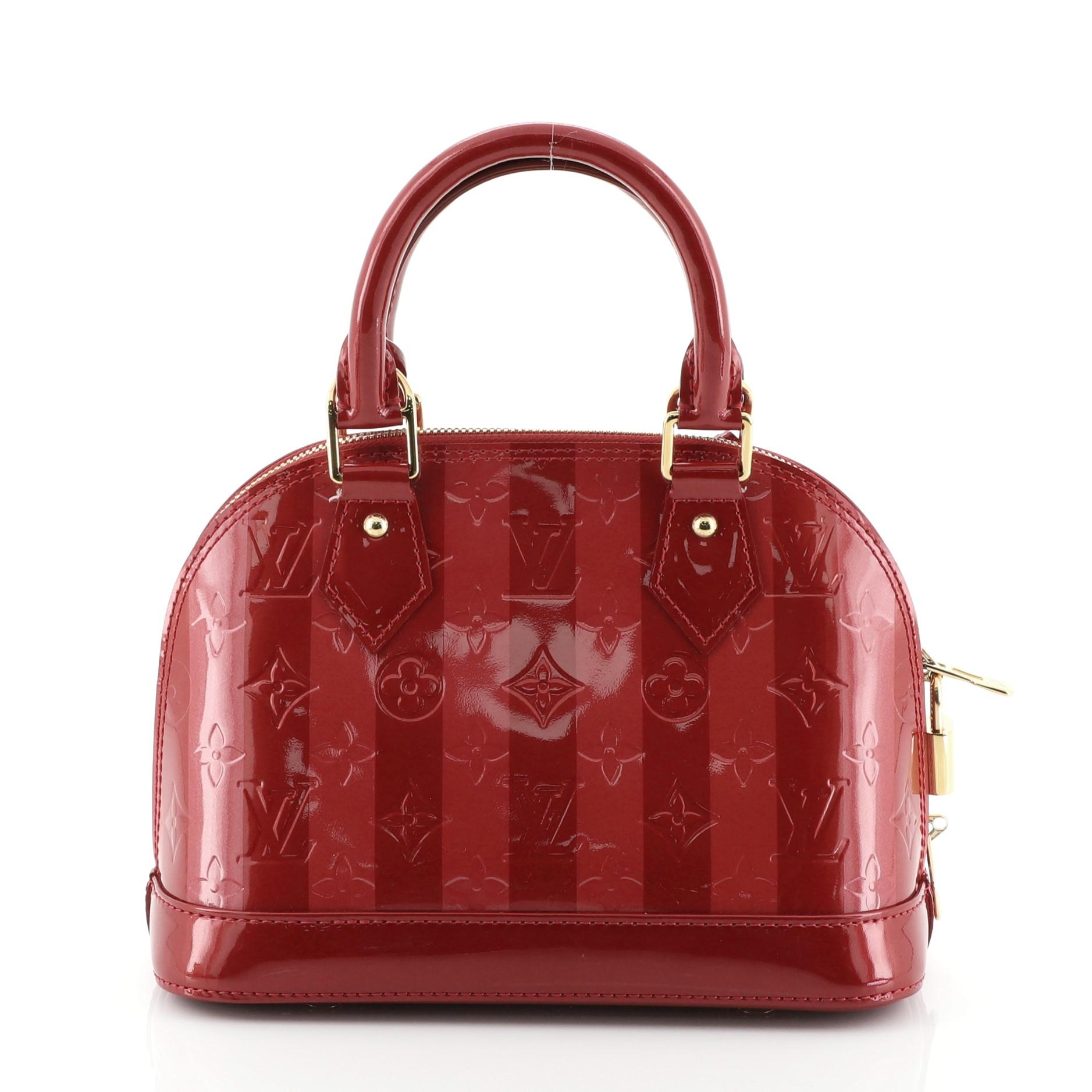 louis vuitton alma bb red vernis