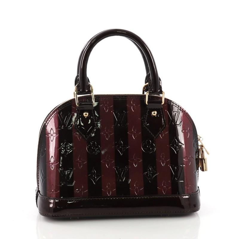 Black  Louis Vuitton Alma Handbag Limited Edition Monogram Vernis BB