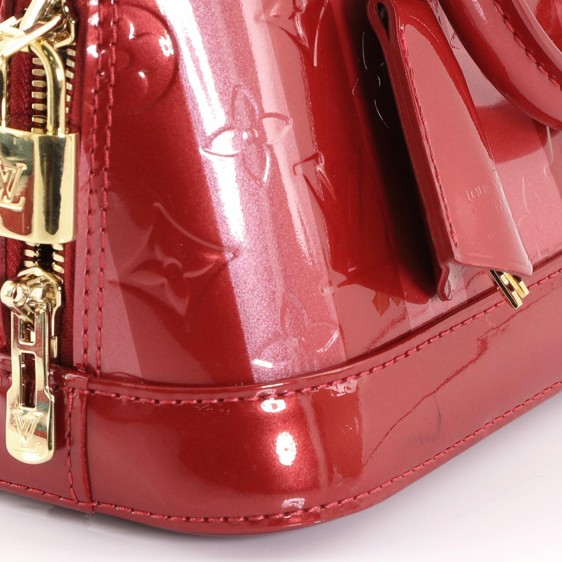 Brown Louis Vuitton Alma Handbag Limited Edition Monogram Vernis BB
