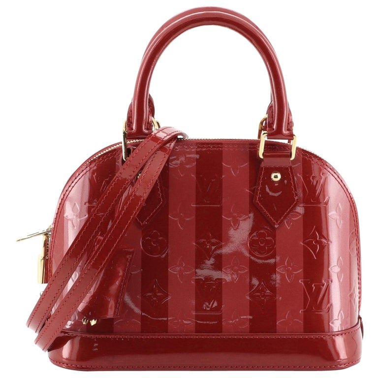 Louis Vuitton Red Monogram Vernis Leather Alma Top Handle Bag Louis Vuitton