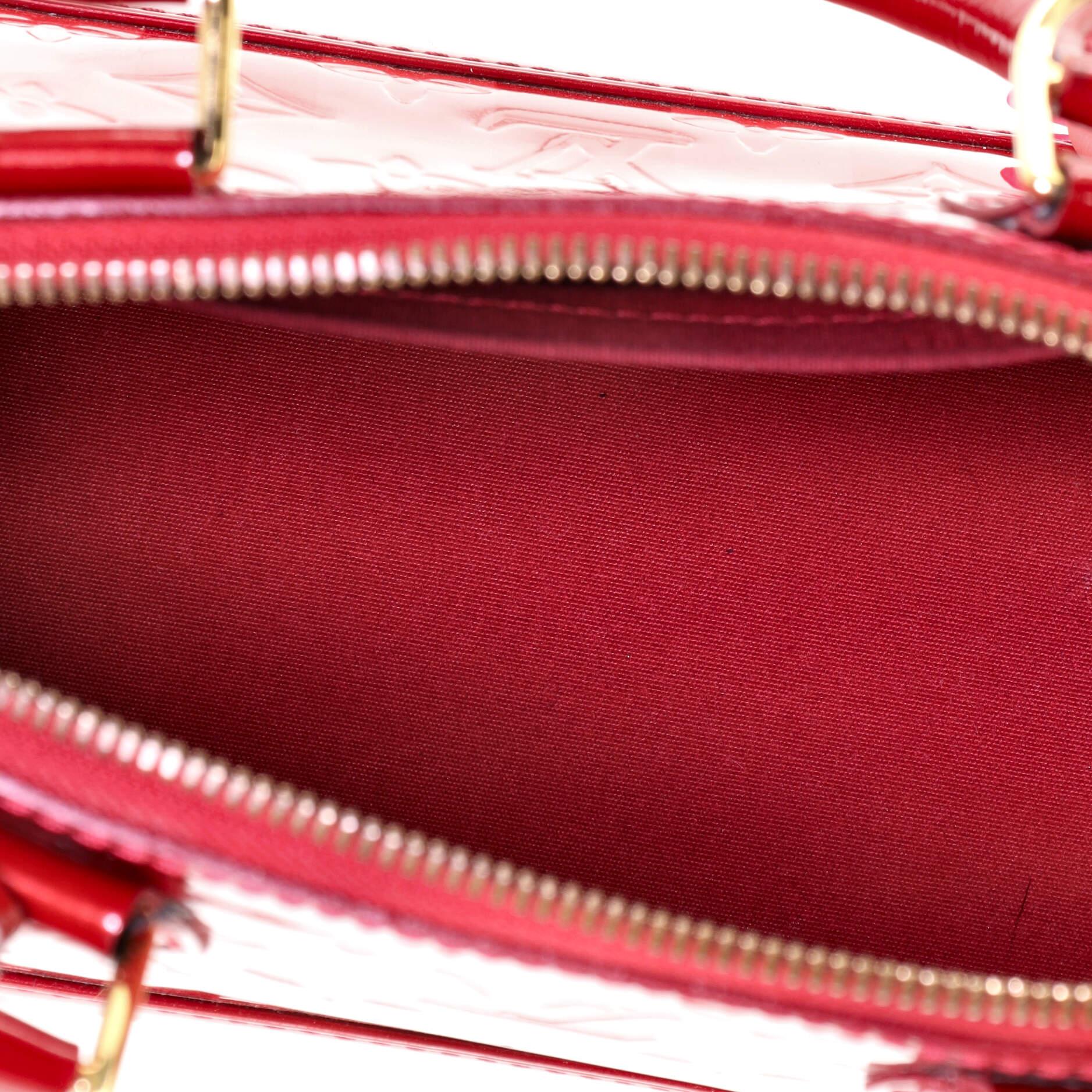 Louis Vuitton Alma Handbag Limited Edition Monogram Vernis Rayures BB In Good Condition In NY, NY