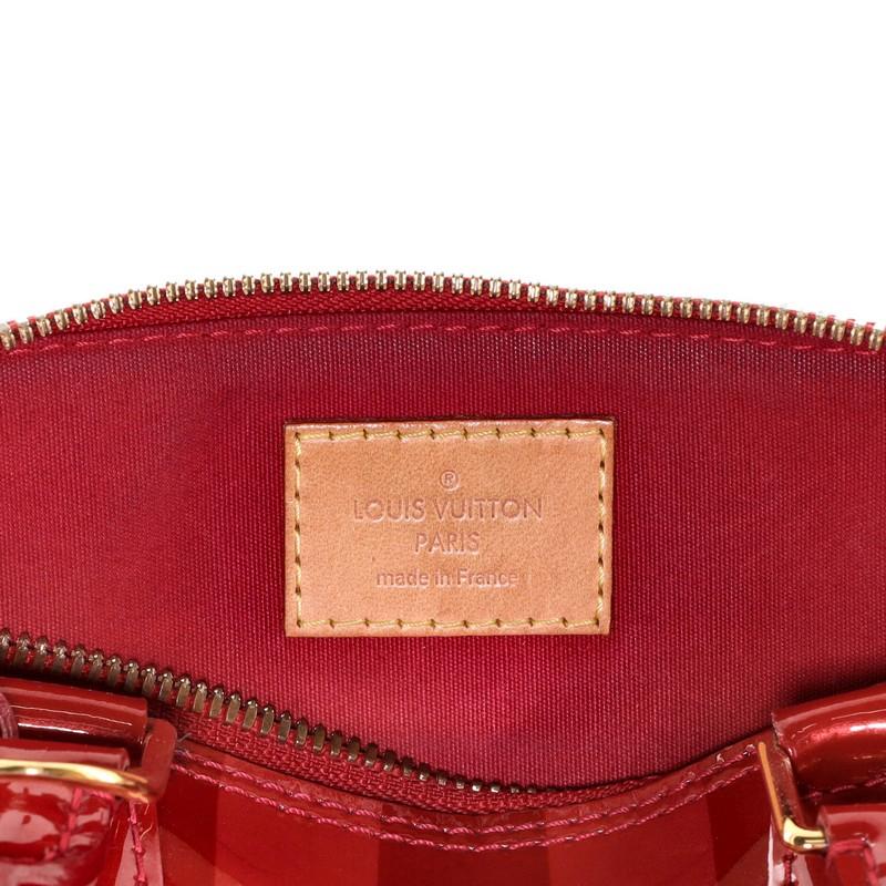 Louis Vuitton Alma Handbag Limited Edition Monogram Vernis Rayures BB 1