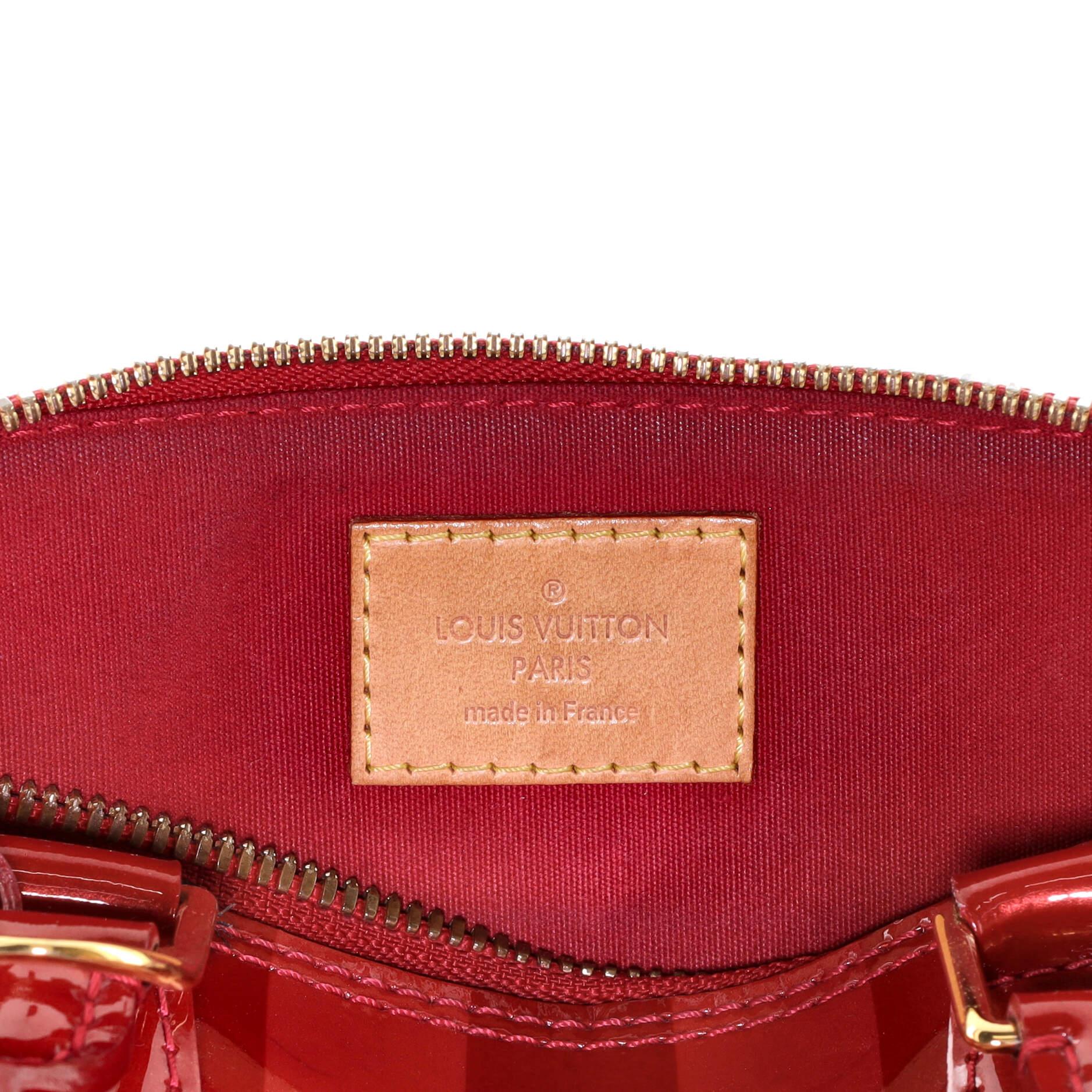Louis Vuitton Alma Handbag Limited Edition Monogram Vernis Rayures BB 1