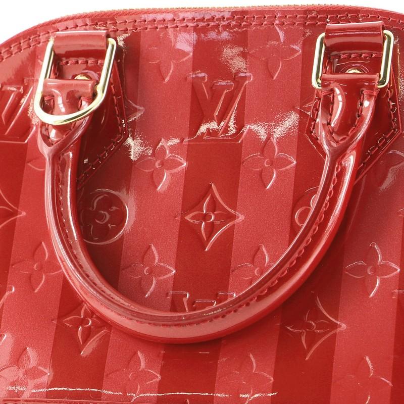 Louis Vuitton Alma Handbag Limited Edition Monogram Vernis Rayures BB 2