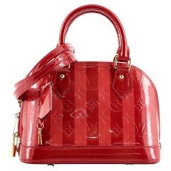 Louis Vuitton Alma Handbag Limited Edition Monogram Vernis Rayures BB