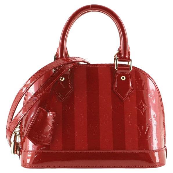 Louis Vuitton Alma Handbag Limited Edition Monogram Vernis Rayures BB