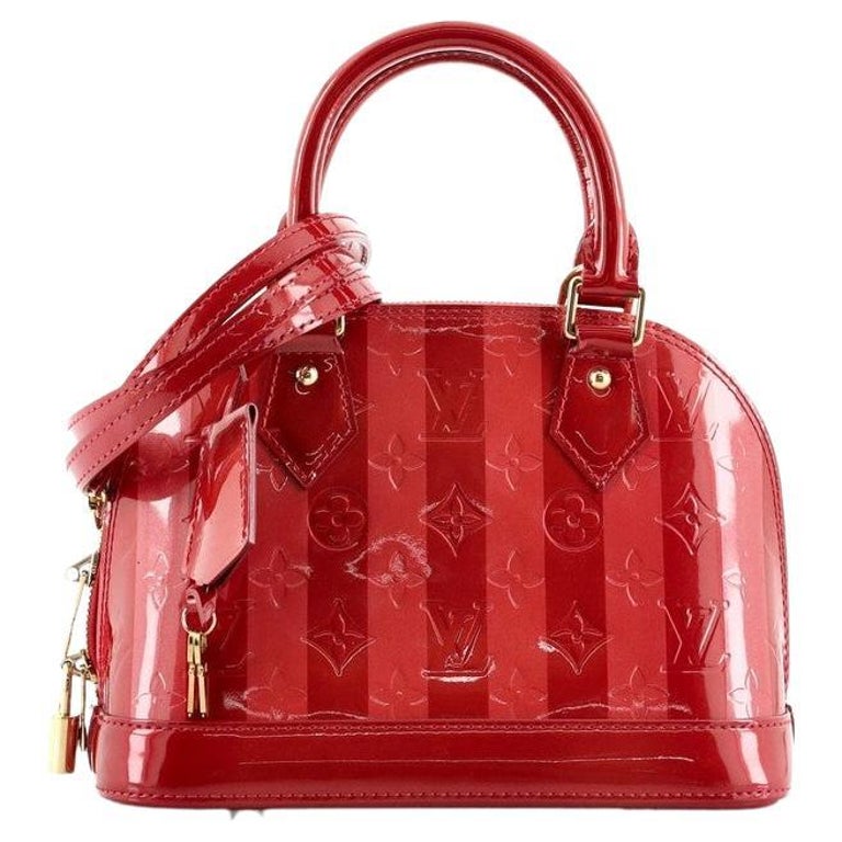 Louis Vuitton, Bags, Louis Vuitton Monogram Vernis Alma Bb Rayures Handbag  Minor Signs Of Wear