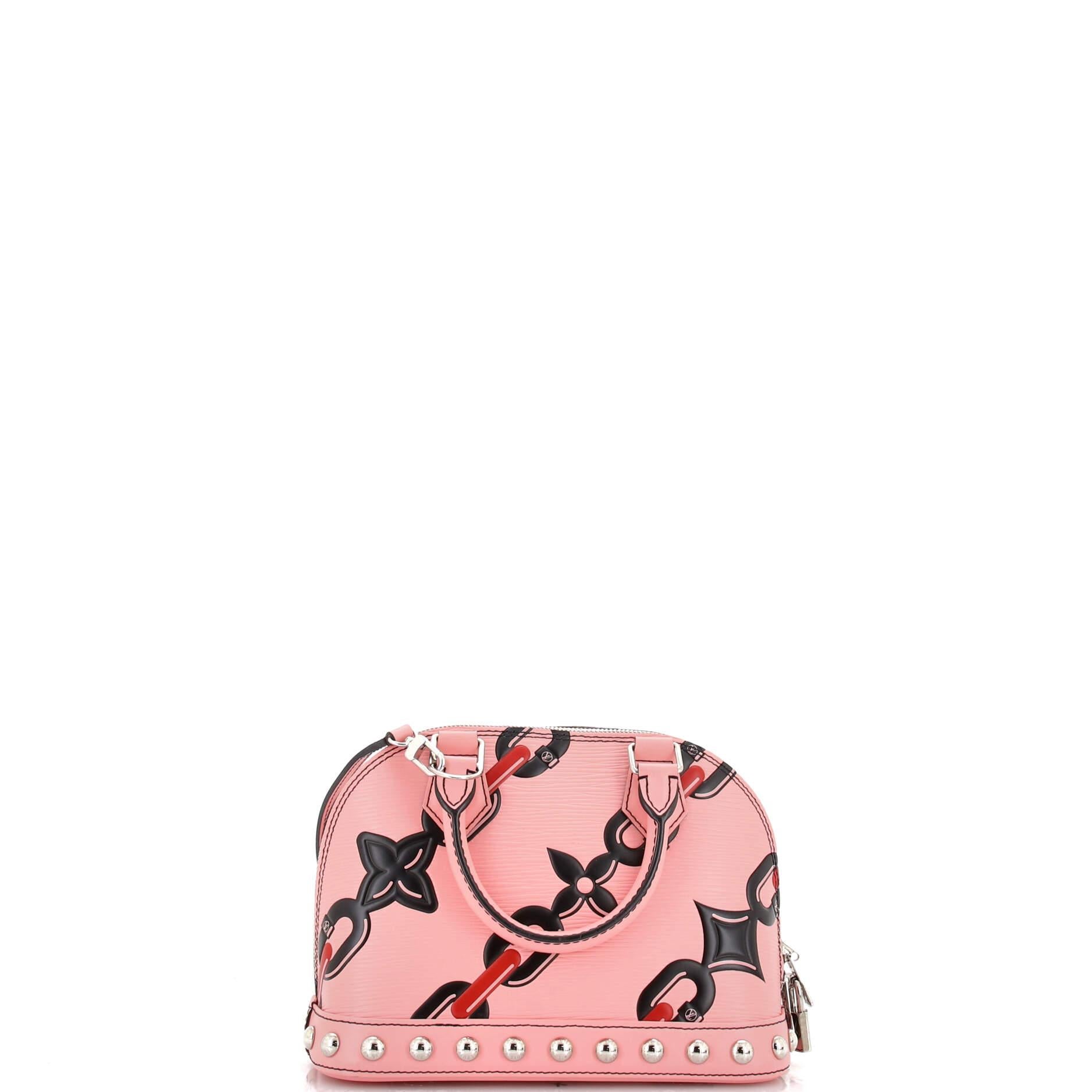Louis Vuitton Alma Handbag Limited Edition Print Epi Leather BB In Good Condition In NY, NY