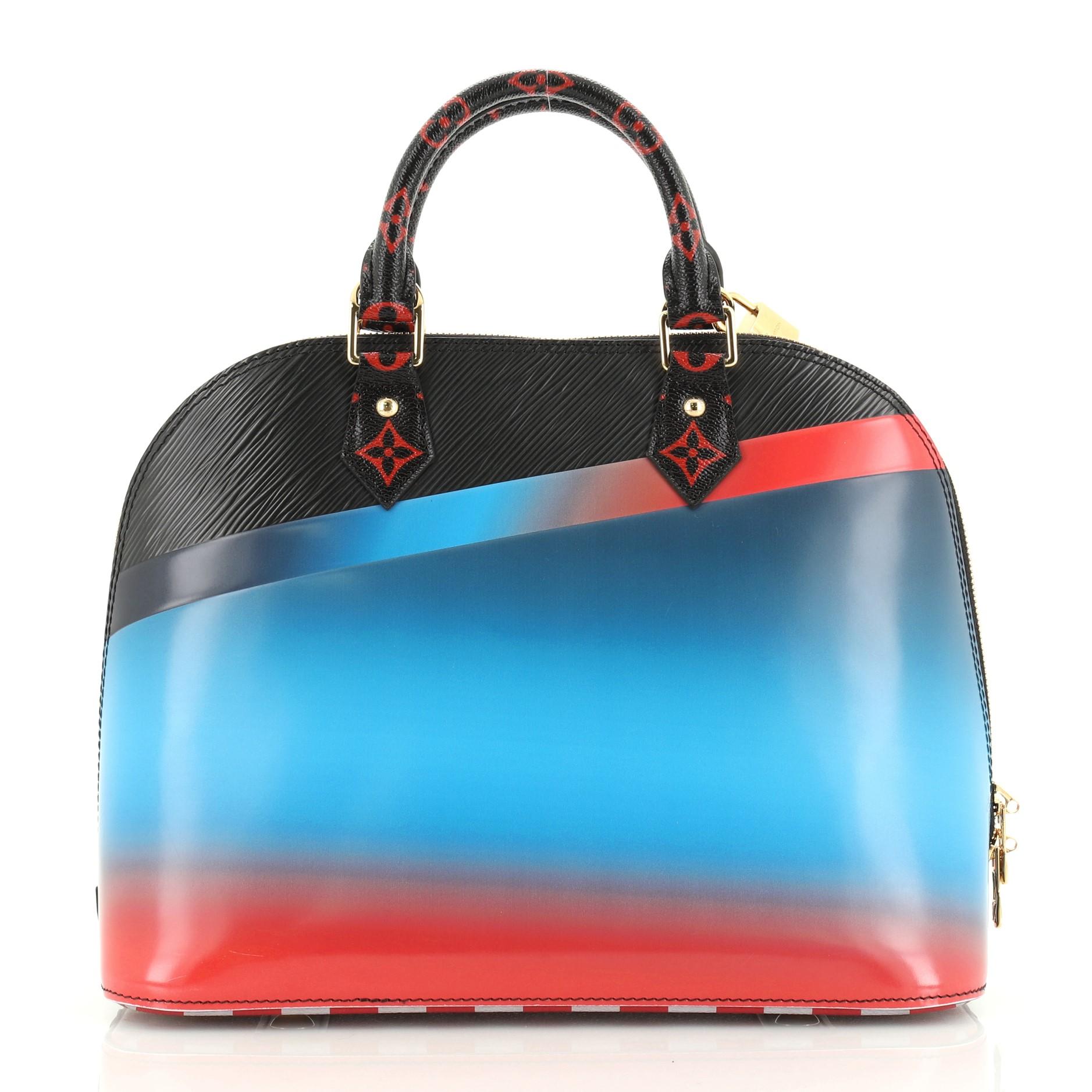Black Louis Vuitton Alma Handbag Limited Edition Race Epi Leather PM