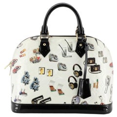 Louis Vuitton Alma Handbag Limited Edition Stickers Monogram Vernis PM