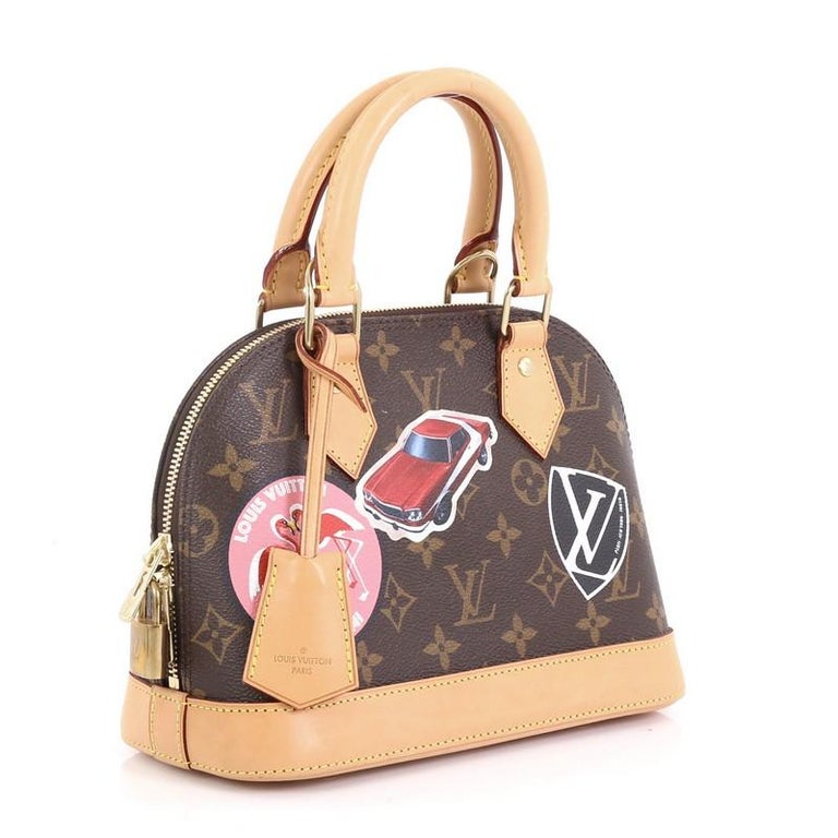 Louis Vuitton Alma Handbag Limited Edition World Tour Monogram Canvas BB For Sale at 1stdibs