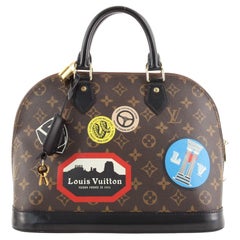 Louis Vuitton Alma Handbag Limited Edition World Tour Monogram Canvas PM