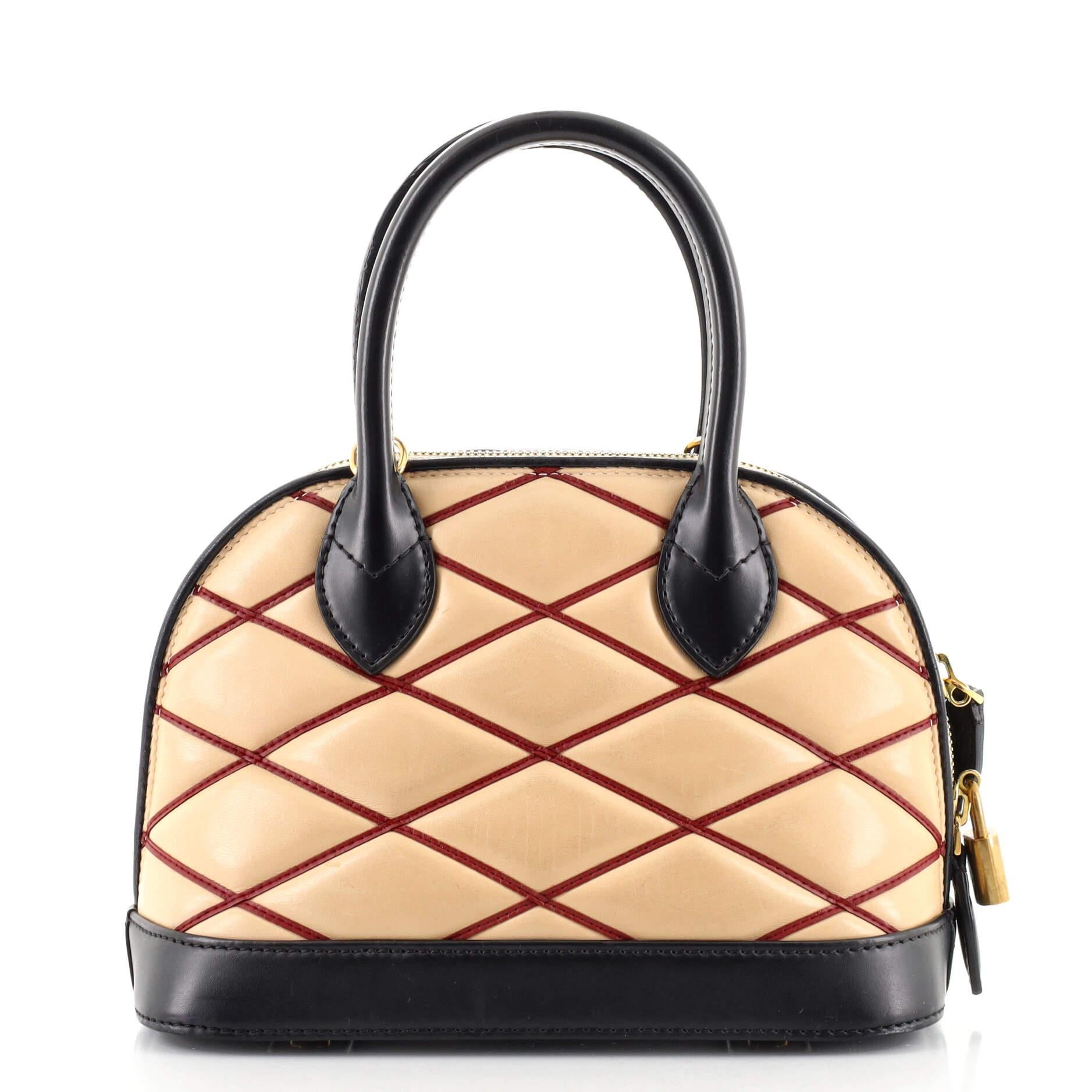 Louis Vuitton Alma Handtasche Malletage Leder BB (Beige)