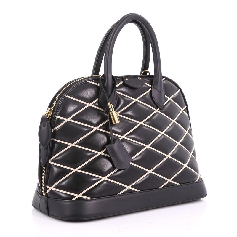 Black Louis Vuitton Alma Handbag Malletage Leather PM