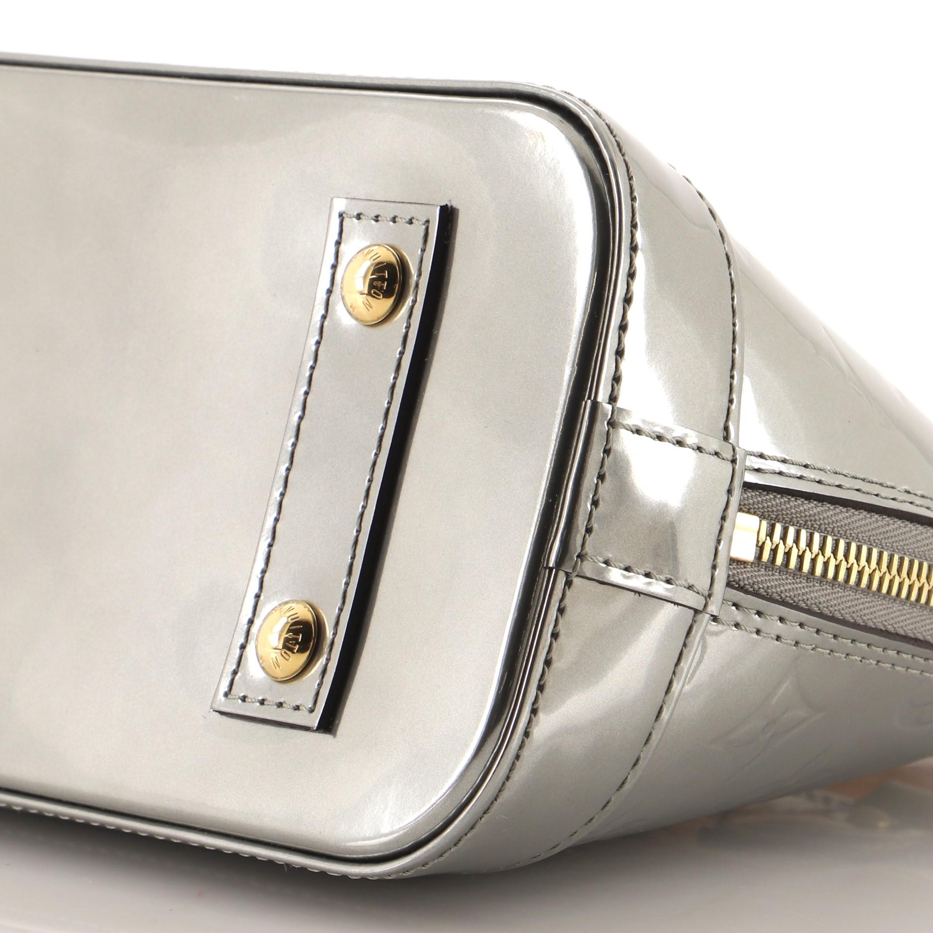 Women's or Men's Louis Vuitton Alma Handbag Metallic Monogram Vernis with Leather BB
