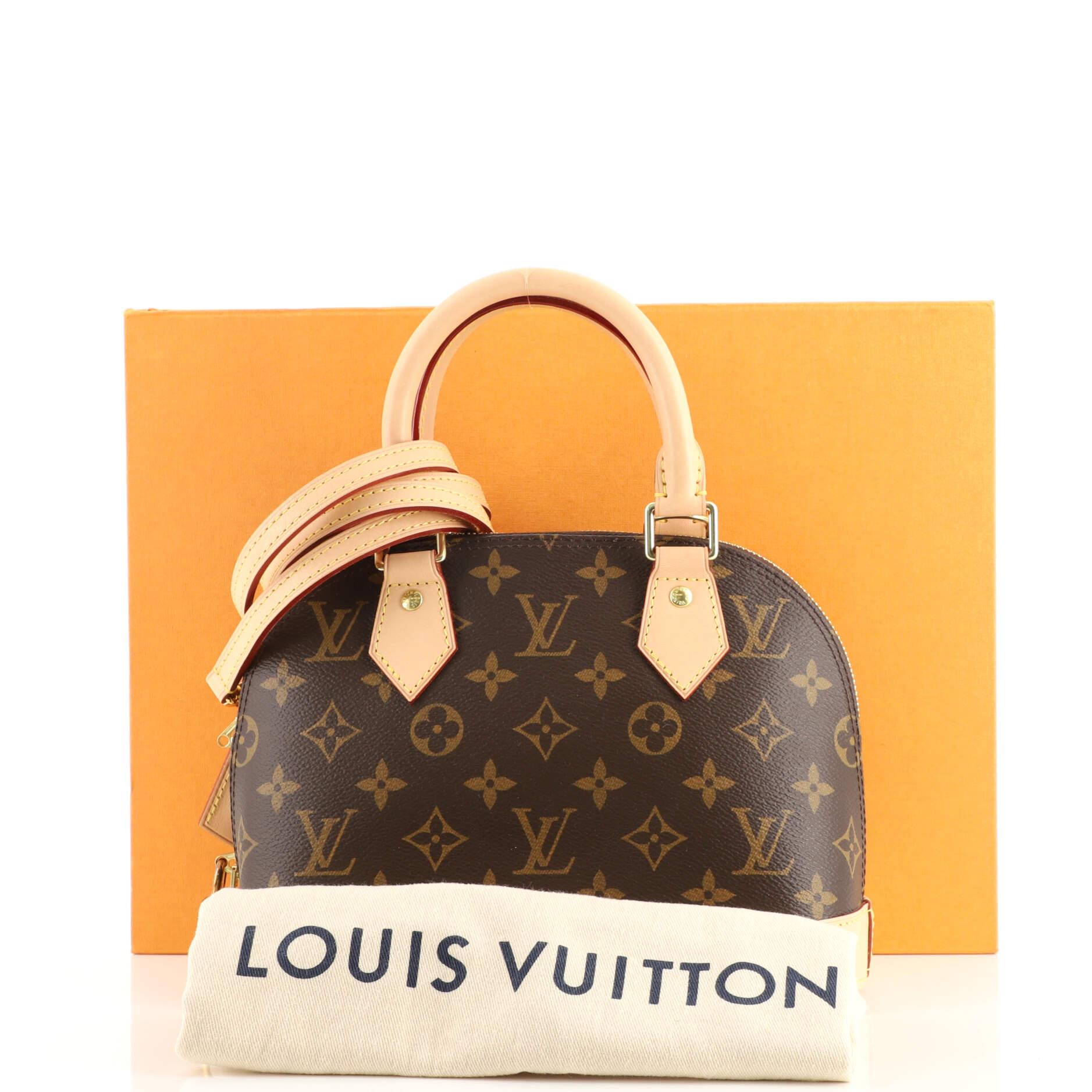 Condition: Great. Slight odor in interior. Light scuffs on leather trims, small marks in interior, scratches on hardware.
Accessories: Dust Bag, Clochette, Lock, Keys, With Strap
Measurements: Handle Drop 3.5