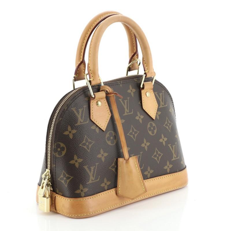 Brown Louis Vuitton Alma Handbag Monogram Canvas BB