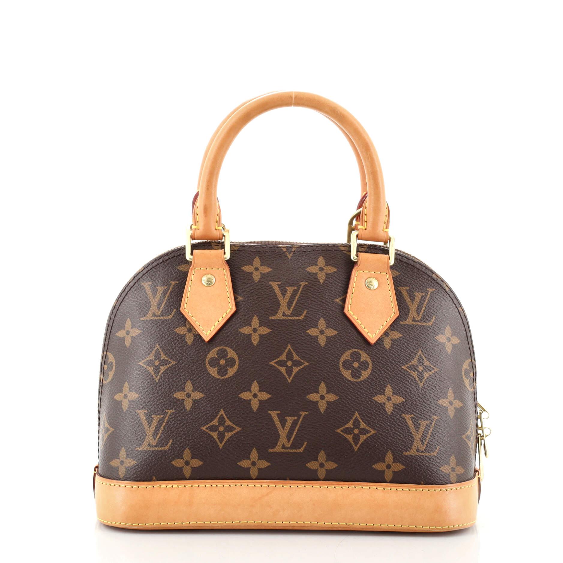Brown Louis Vuitton Alma Handbag Monogram Canvas BB