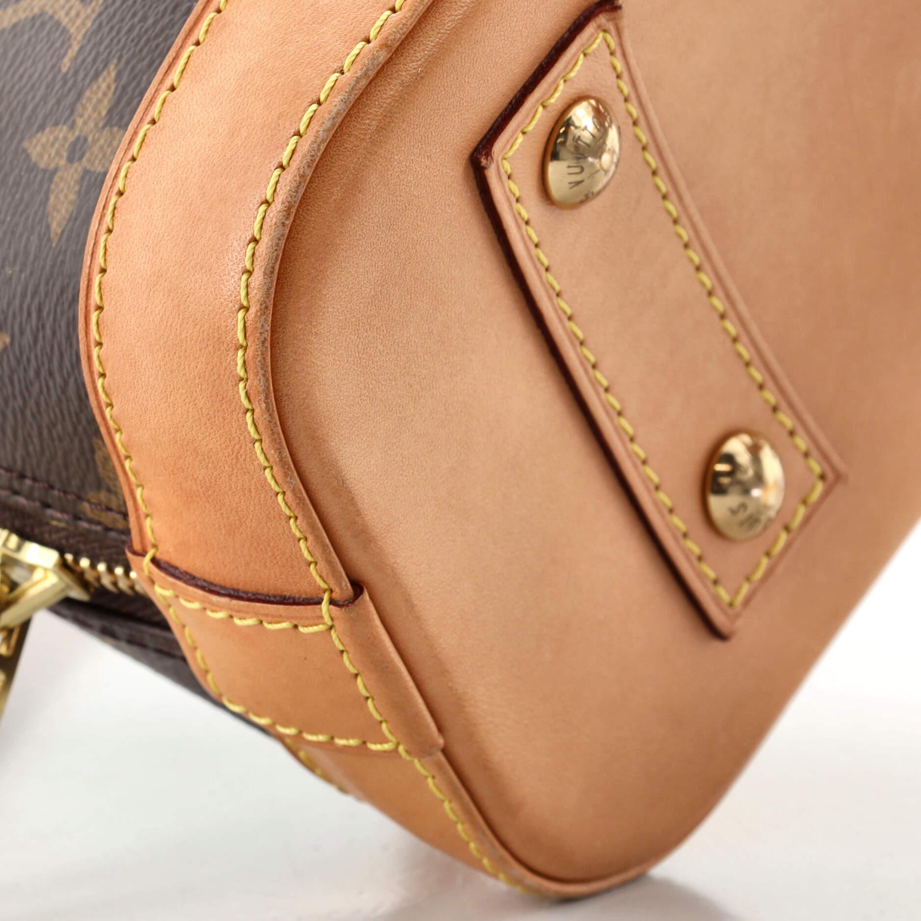 Louis Vuitton Alma Handtasche aus Segeltuch mit Monogramm BB 1