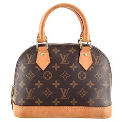 Louis Vuitton Alma Handtasche aus Segeltuch mit Monogramm BB