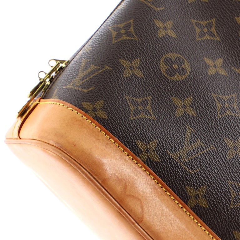 1998 Louis Vuitton Brown Coated Monogram Canvas Alma PM at 1stDibs