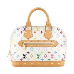 Louis Vuitton Rare White Monogram Multicolor Alma GM Bag 5LV89 at 1stDibs