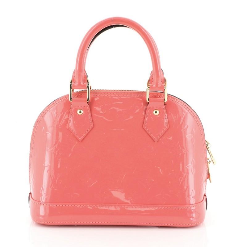 Pink Louis Vuitton Alma Handbag Monogram Vernis BB