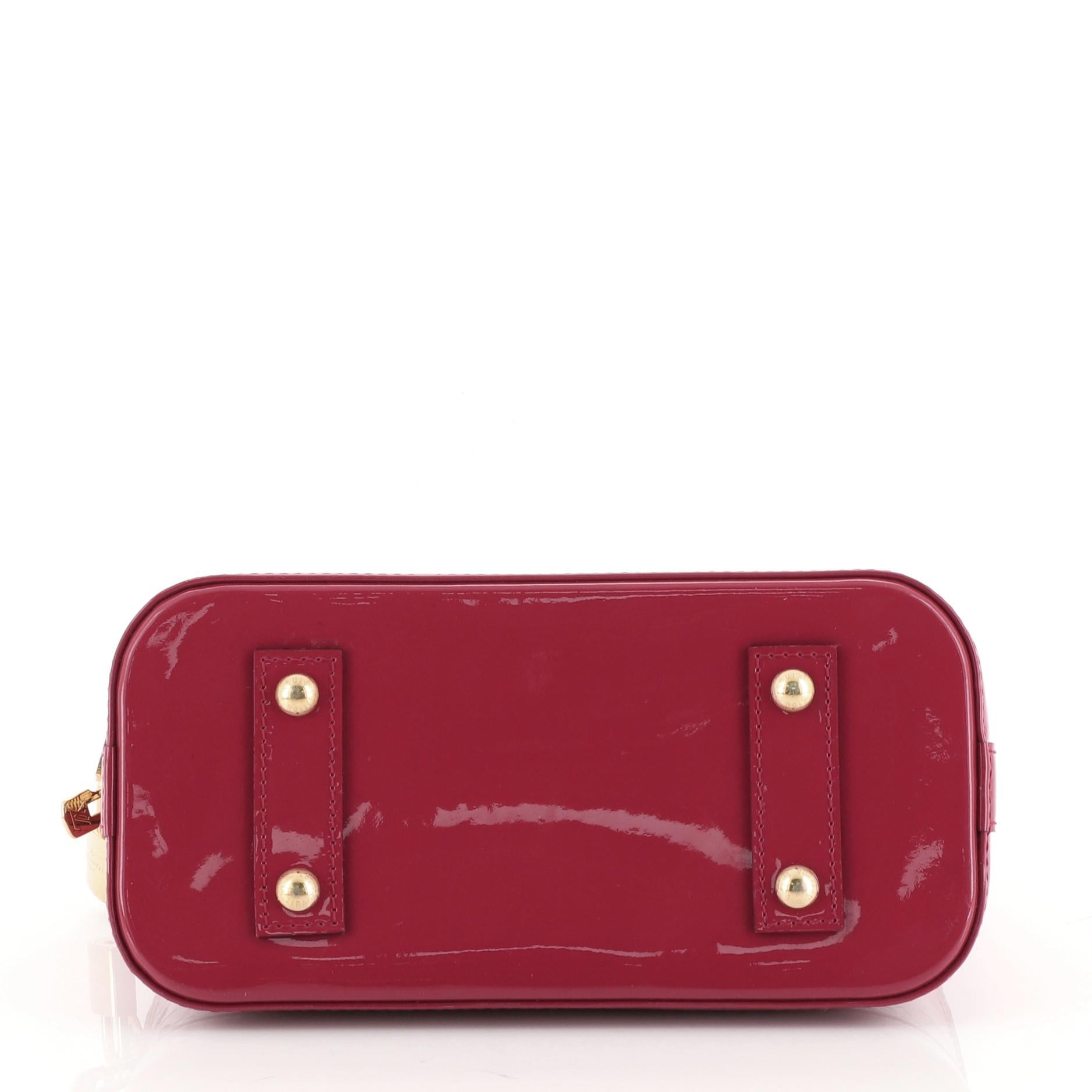 Louis Vuitton Alma Handbag Monogram Vernis BB In Fair Condition In NY, NY