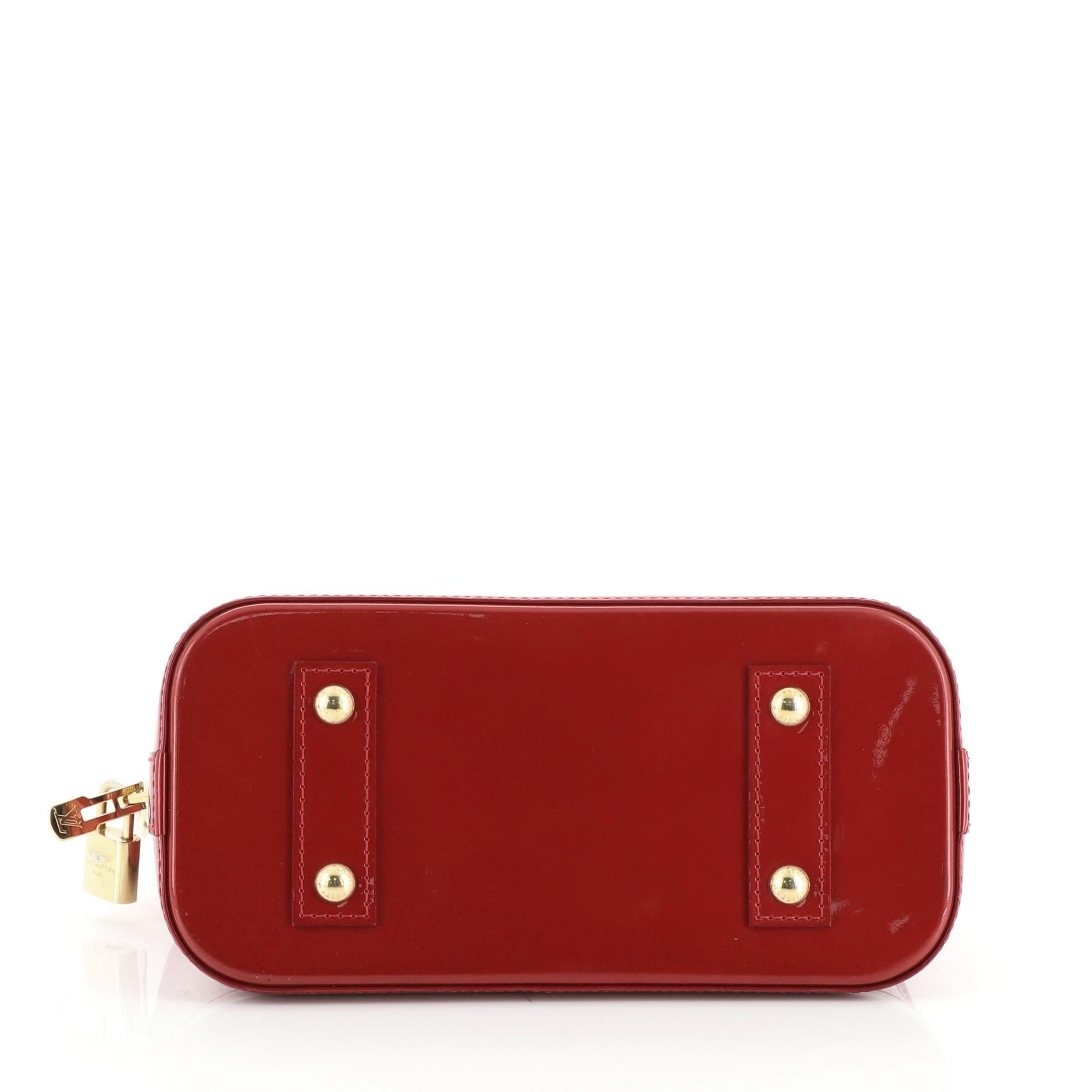 Louis Vuitton Alma Handbag Monogram Vernis BB  In Good Condition In NY, NY
