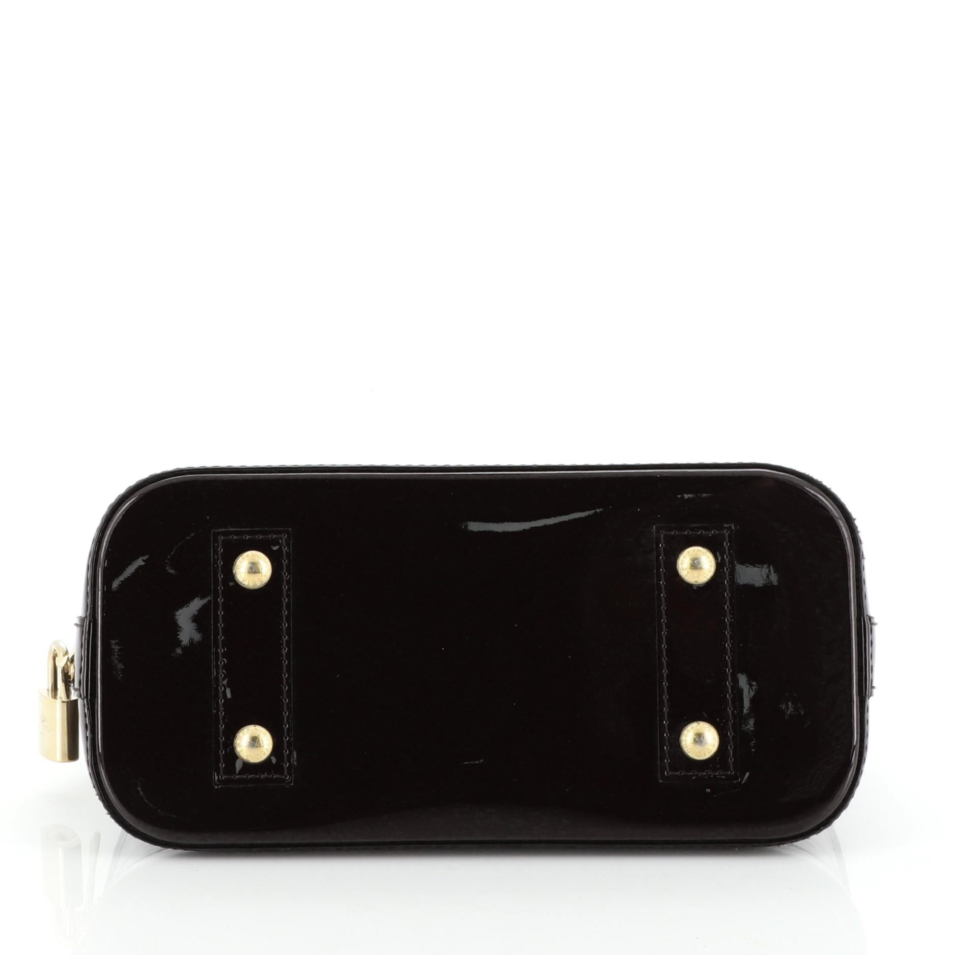 Louis Vuitton Alma Handbag Monogram Vernis BB In Good Condition In NY, NY