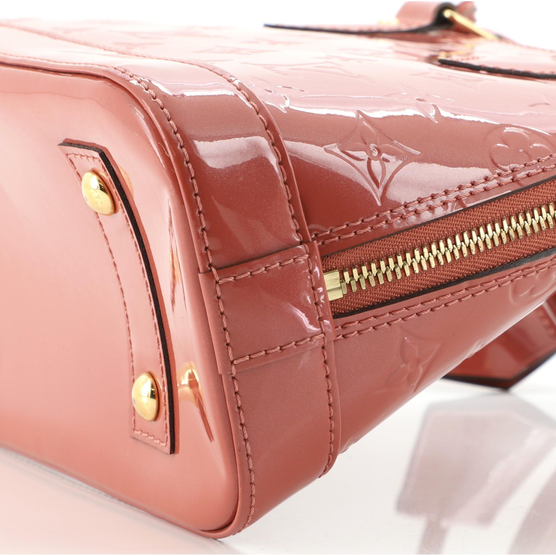 Louis Vuitton Alma Handbag Monogram Vernis BB In Good Condition In NY, NY