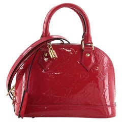 Louis Vuitton Monogram Vernis Alma BB w/ Strap - Burgundy Handle Bags,  Handbags - LOU788754