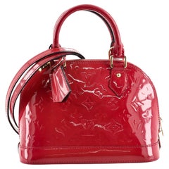 Louis Vuitton Alma Fabric Interior Shoulder Bag M90096 PM Red