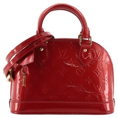 Louis+Vuitton+N%C3%A9o+Alma+Top+Handle+Bag+Red+Leather for sale online