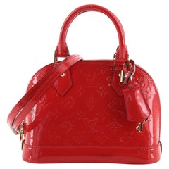 Alma bb leather handbag Louis Vuitton Red in Leather - 37181586